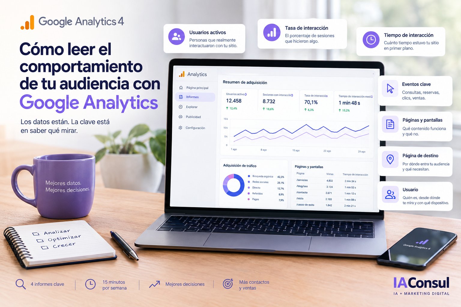 Cómo leer el comportamiento de tu audiencia con Google Analytics